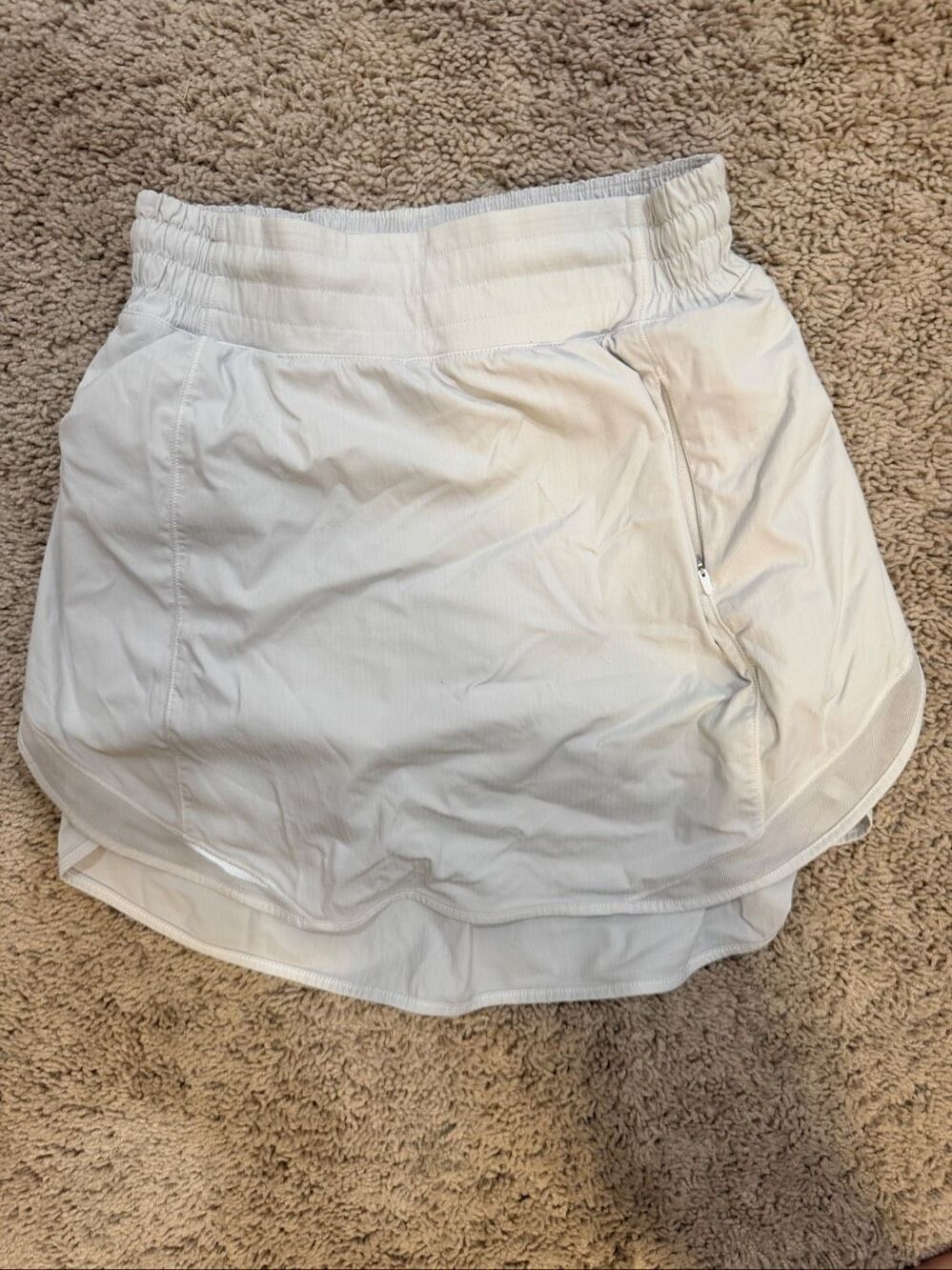 Lululemon White Activewear Athletic Tennis Golf Running Skort Skirt Size 4
